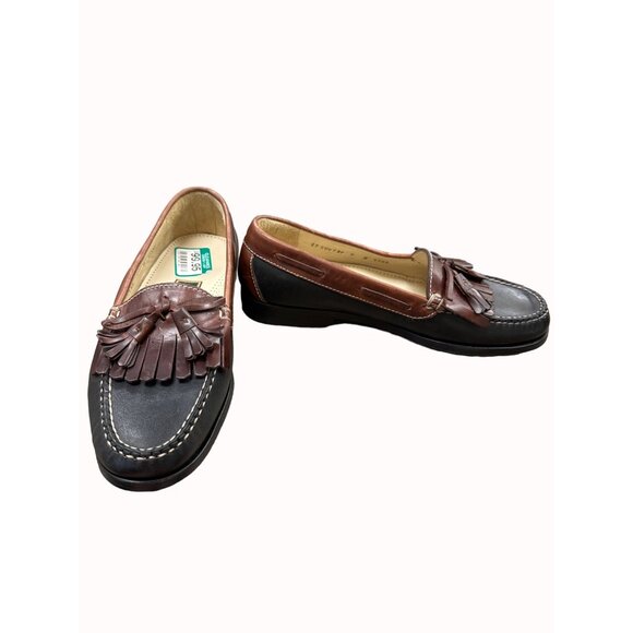 Cole Haan men’s brown leather tassel slip on loafer shoes 9D SKU 6266 main image 9